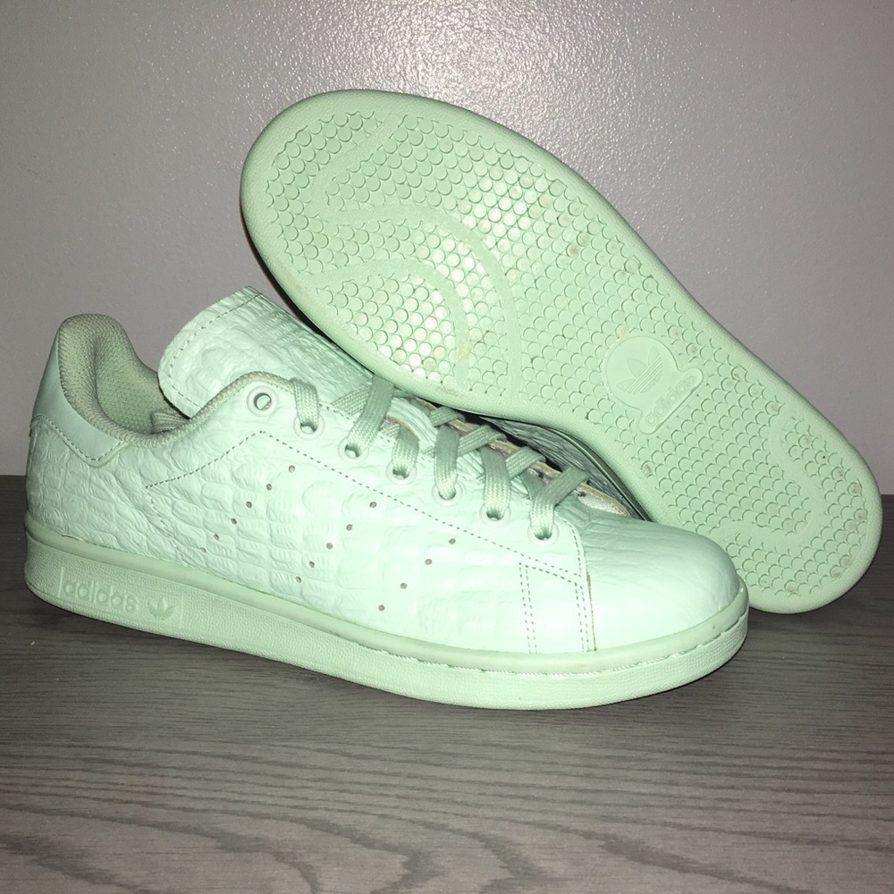 RARE Adidas Stan Smith Reptile Mint/Green Sz 8.5 - Picture 7 of 11